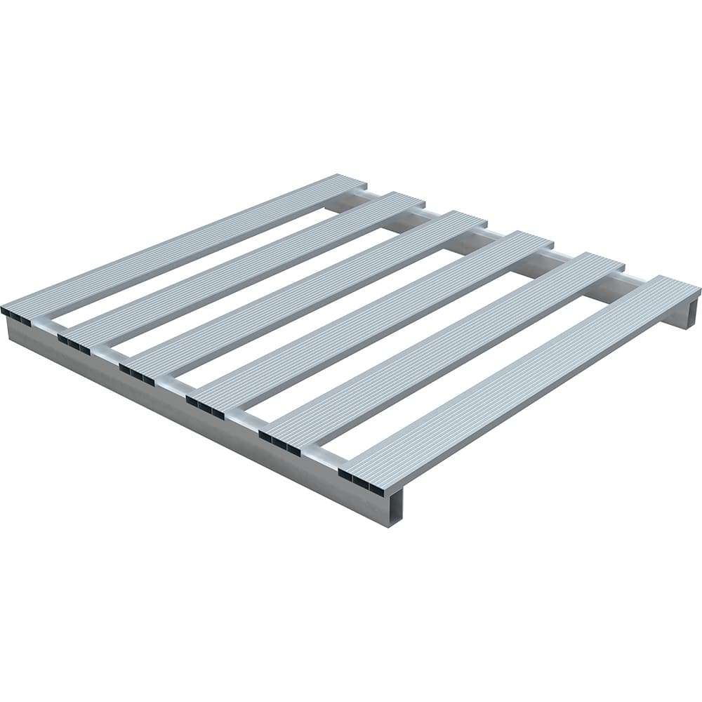 Vestil - Pallets; Type: Half Pallet ; Length (Decimal Inch): 24.0000 ; Width (Decimal Inch): 24.0000 ; Height (Decimal Inch): 4.000000 ; Static Load Capacity (Lb.): 4000.00 ; Color: Silver - Exact Industrial Supply