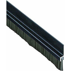 Pemko - Sweeps & Seals; Type: Brush Door Seal ; Width (Inch): 1/4 ; Finish/Coating: Dark Bronze Anodized Aluminum ; Material: 6063-T6 Aluminum Alloy and Temper Retainer ; Back Strip Brush Width (Inch): 6 ; Bristle Length (Inch): 12.0000 - Exact Industrial Supply