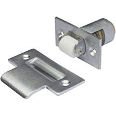 Rockwood - Catches; Length (Inch): 2 ; Height (Inch): 2 ; Width (Inch): 3 ; Finish/Coating: Satin Chrome ; Strike Length: 2-3/4 (Inch); Strike Width: 1-1/8 (Inch) - Exact Industrial Supply