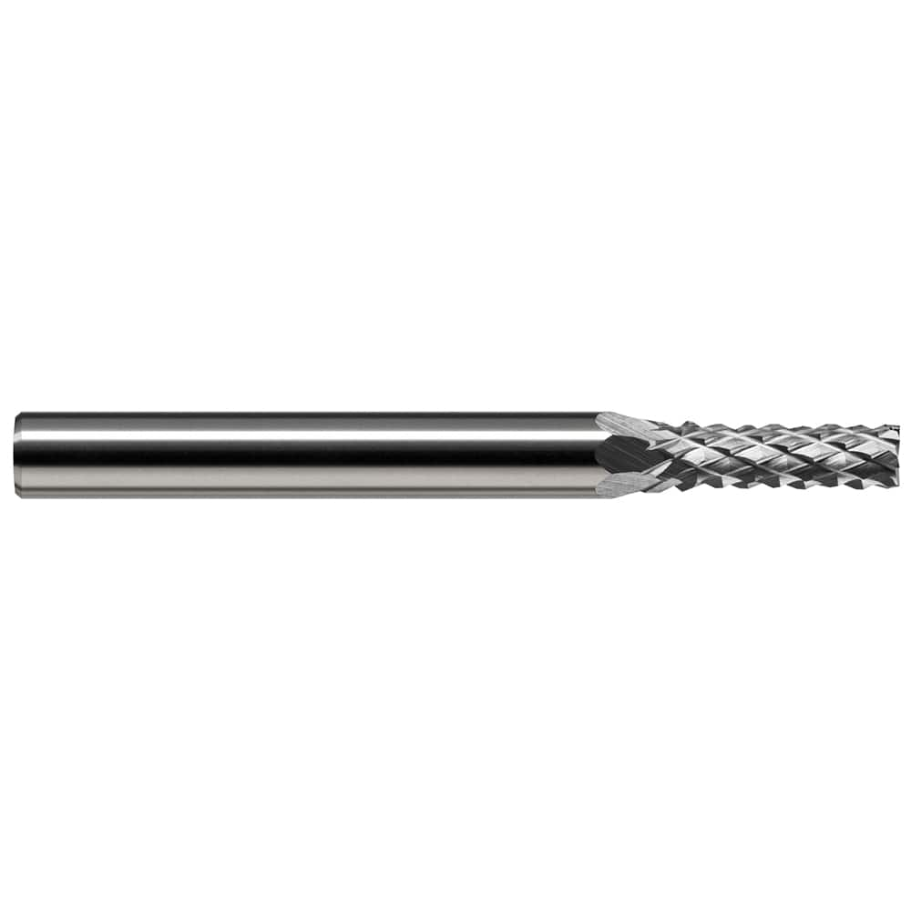 Harvey Tool - 3/16" Diam, 0.563" LOC, 3/16" Shank Diam, 9-Flute Burr-End Diamond-Pattern Router Bit