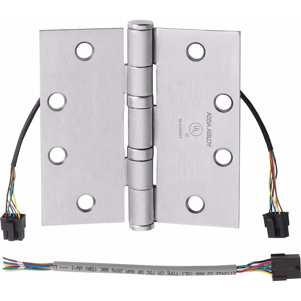 Yale - Commercial Hinges; Length (Inch): 4-1/2 ; Thickness (Decimal Inch): 0.1340 ; Number of Knuckles: 5.000 ; Stanley Finish Code: US26D ; Finish/Coating: US26D ; Box Quantity: 3 - Exact Industrial Supply