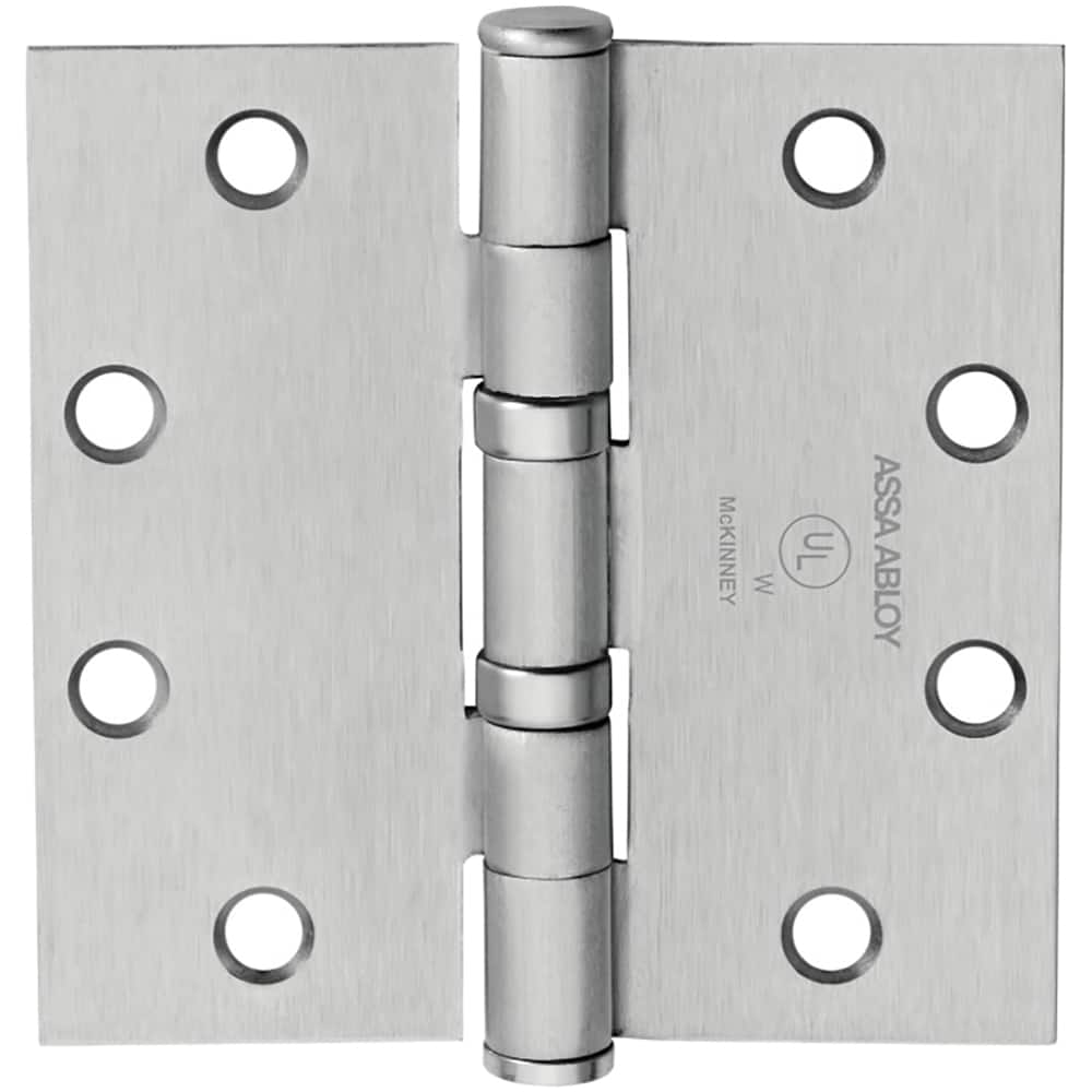 Yale - Commercial Hinges; Length (Inch): 5 ; Thickness (Decimal Inch): 0.1340 ; Number of Knuckles: 5.000 ; Stanley Finish Code: US26D ; Finish/Coating: US26D ; Box Quantity: 3 - Exact Industrial Supply