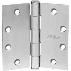 Yale - Commercial Hinges; Length (Inch): 4-1/2 ; Thickness (Decimal Inch): 0.1340 ; Minimum Thickness: 3.4036 (mm); Number of Knuckles: 5.000 ; Stanley Finish Code: US26D ; Finish/Coating: US26D - Exact Industrial Supply