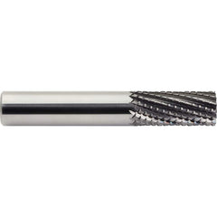 M.A. Ford - 1/4" Diam, 1/2" LOC, 1/4" Shank Diam, 8-Flute Burr-End Diamond-Pattern Router Bit - Exact Industrial Supply