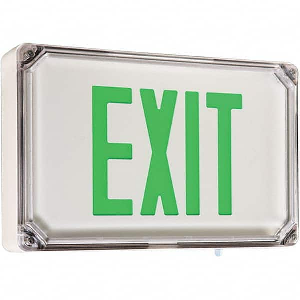 Hubbell Lighting - Illuminated Exit Signs Number of Faces: 1 Letter Color: Green - Caliber Tooling