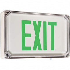 Hubbell Lighting - Illuminated Exit Signs Number of Faces: 2 Letter Color: Green - Caliber Tooling