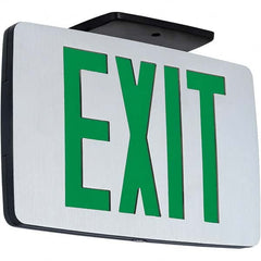 Hubbell Lighting - Illuminated Exit Signs Number of Faces: 2 Letter Color: Green - Caliber Tooling