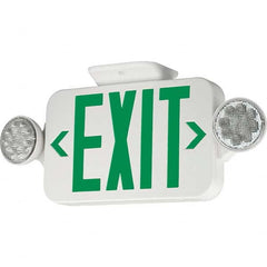 Hubbell Lighting - Combination Exit Signs Mounting Type: Wall Mount; Ceiling Mount Number of Faces: 1 - Caliber Tooling