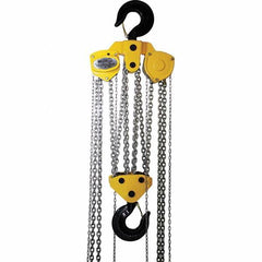 OZ Lifting Products - 40,000 Lb Capacity, 20' Lift Height, Manual Chain Hoist with Overload Protection - Caliber Tooling