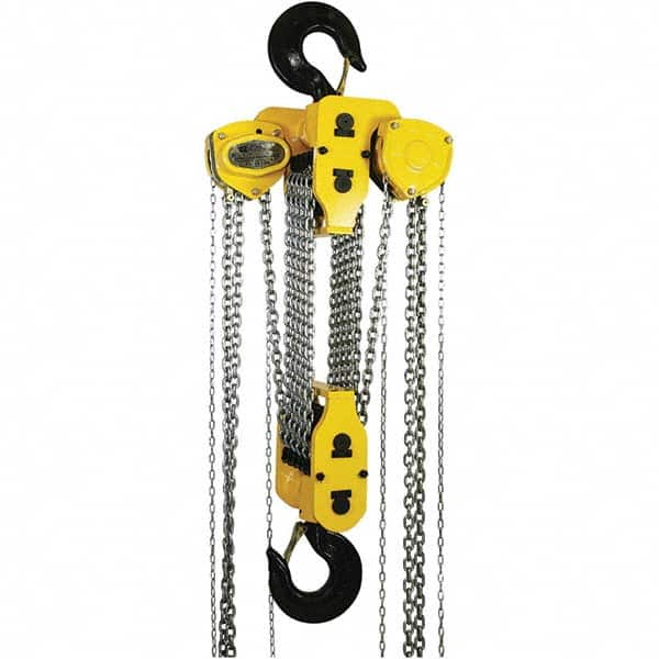 OZ Lifting Products - 60,000 Lb Capacity, 10' Lift Height, Manual Chain Hoist with Overload Protection - Caliber Tooling