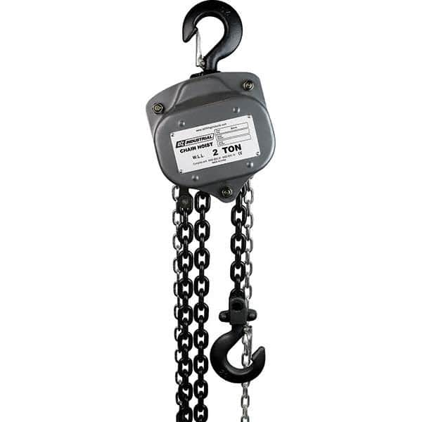 OZ Lifting Products - 4,000 Lb Capacity, 15' Lift Height, Chain Manual Hoist - Caliber Tooling