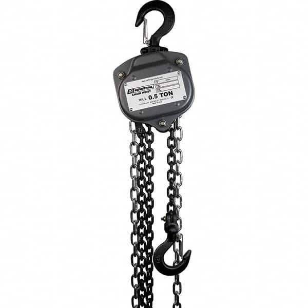 OZ Lifting Products - 1,000 Lb Capacity, 20' Lift Height, Chain Manual Hoist - Caliber Tooling