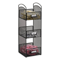 Safco - Coffee, Tea & Accessories; Breakroom Accessory Type: Coffee Condiment/Cup Organizer ; Breakroom Accessory Description: Condiment Organizers-Coffee Condiment Station ; Color: Black - Exact Industrial Supply