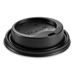 Huhtamaki - Paper & Plastic Cups, Plates, Bowls & Utensils; Breakroom Accessory Type: Hot Cup Lid ; Breakroom Accessory Description: Cup Lids-Hot Cup Dome ; Color: Black - Exact Industrial Supply