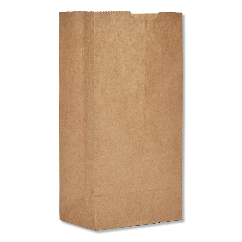 GEN - Paper Bags; Type: Grocery Bag ; Color: Kraft ; Size: 5 x 3-11/32 x 9-3/4 ; Material: Paper - Exact Industrial Supply