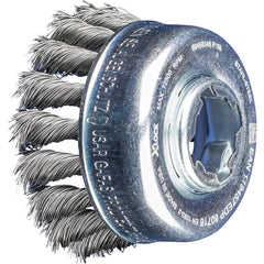 PFERD - Cup Brushes; Brush Diameter (Inch): 2-3/4 ; Fill Material: Carbon Steel ; Filament/Wire Diameter (Decimal Inch): 0.0140 ; Wire Type: Full Cable Twist; Single ; Arbor Type: X-LOCK ; Arbor Hole Thread Size: X-LOCK - Exact Industrial Supply