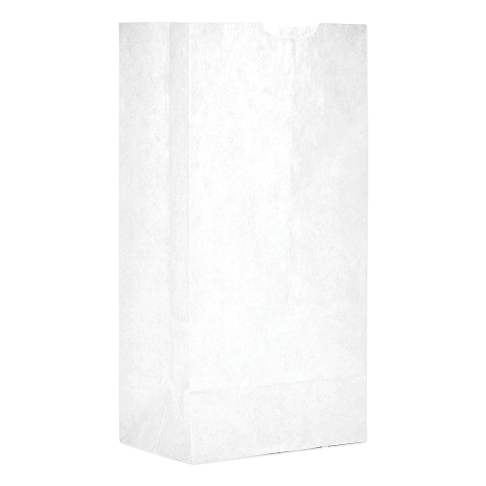 GEN - Paper Bags; Type: Grocery Bag ; Color: White ; Size: 5 x 3-11/32 x 9-3/4 ; Material: Paper - Exact Industrial Supply