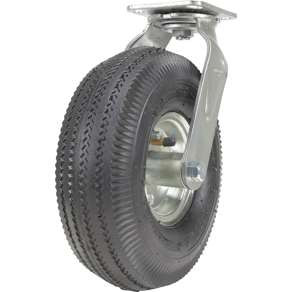 Vestil - Standard Casters; Mount: With Holes ; Style: Swivel ; Wheel Diameter: 10 (Inch); Wheel Width: 3 (Inch); Overall Height (Inch): 12-1/2 ; Load Capacity (Lb.): 300.000 - Exact Industrial Supply