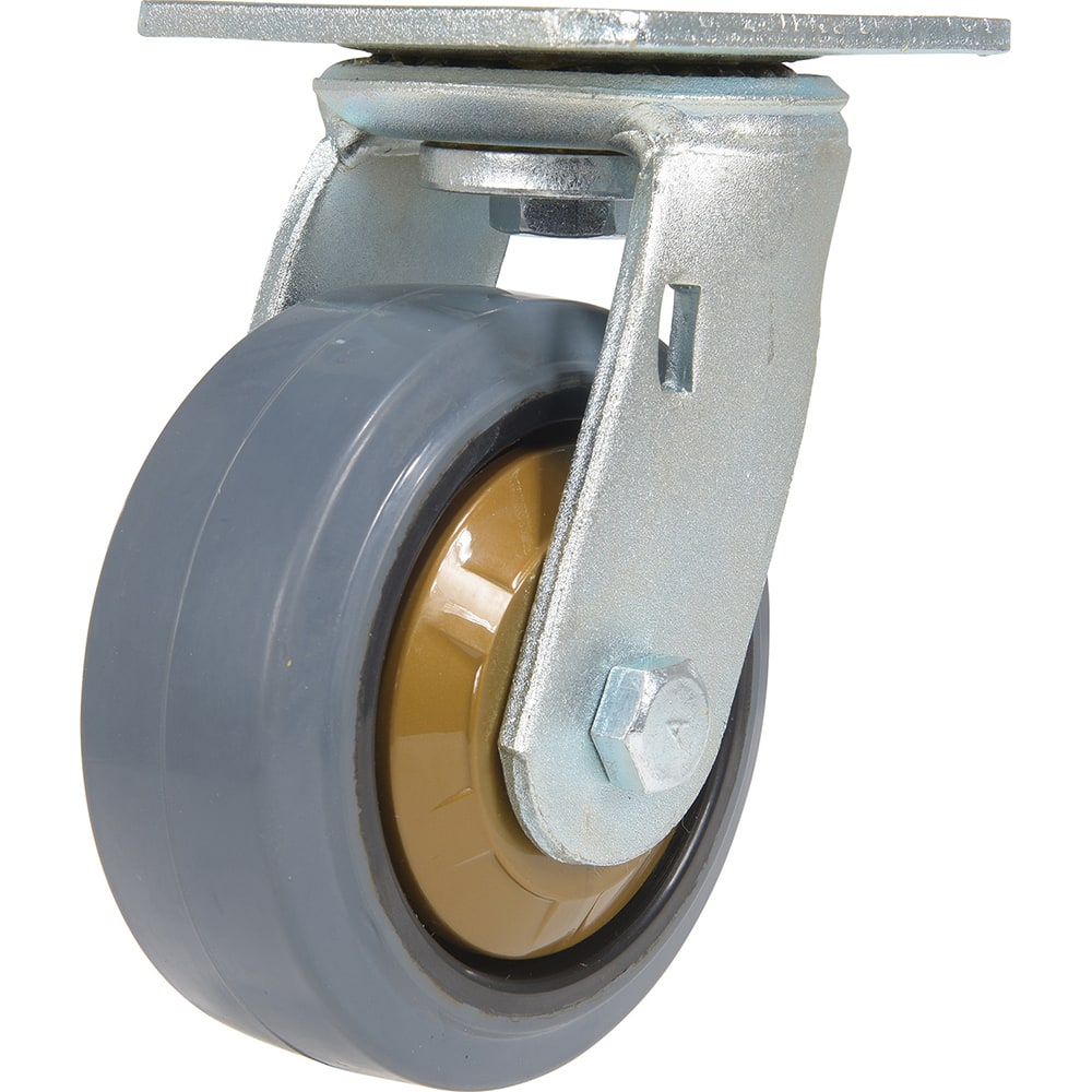 Vestil - Standard Casters; Mount: With Holes ; Style: Swivel ; Wheel Diameter: 5 (Inch); Wheel Width: 2 (Inch); Overall Height (Inch): 6-9/16 ; Load Capacity (Lb.): 661.000 - Exact Industrial Supply