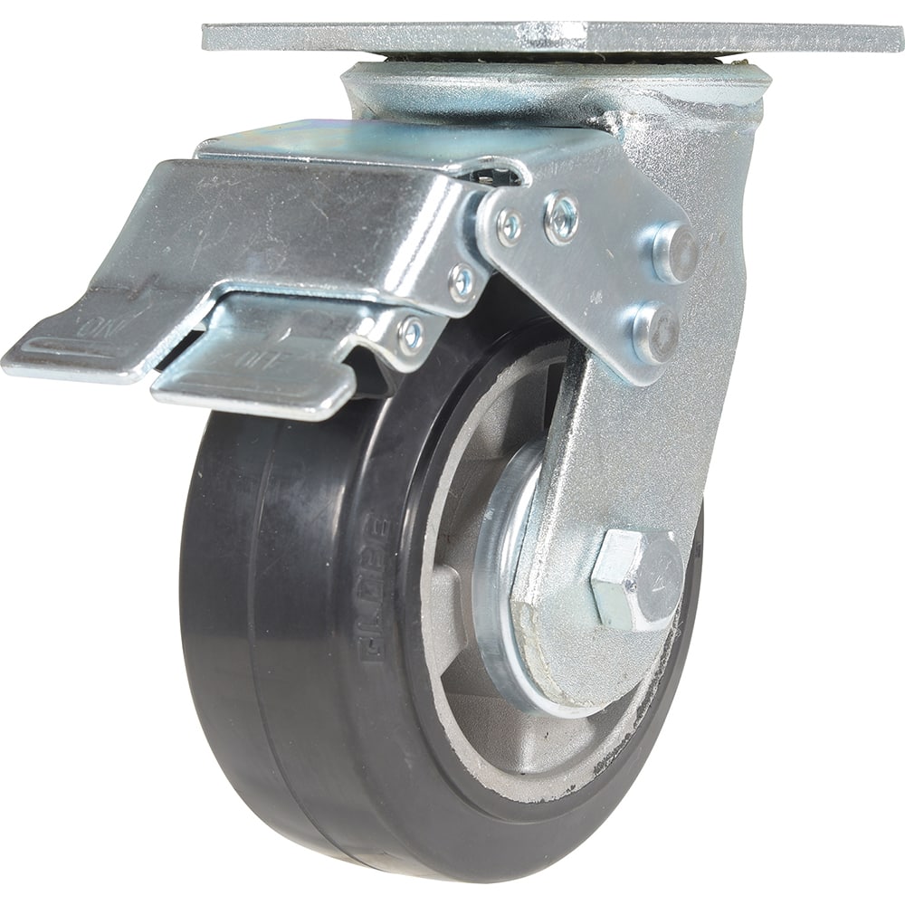 Vestil - Standard Casters; Mount: With Holes ; Style: Swivel w/Total Brake ; Wheel Diameter: 5 (Inch); Wheel Width: 2 (Inch); Overall Height (Inch): 6-1/2 ; Load Capacity (Lb.): 661.000