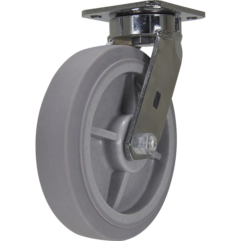 Vestil - Standard Casters; Mount: With Holes ; Style: Swivel ; Wheel Diameter: 8 (Inch); Wheel Width: 2 (Inch); Overall Height (Inch): 9-1/2 ; Load Capacity (Lb.): 675.000 - Exact Industrial Supply