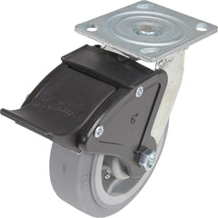 Vestil - Standard Casters; Mount: With Holes ; Style: Swivel w/Total Brake ; Wheel Diameter: 6 (Inch); Wheel Width: 2 (Inch); Overall Height (Inch): 7-1/2 ; Load Capacity (Lb.): 600.000 - Exact Industrial Supply