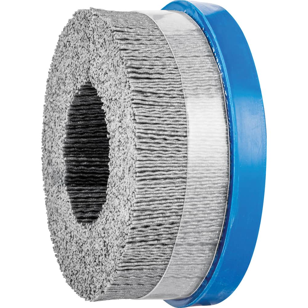 PFERD - Disc Brushes; Outside Diameter (Inch): 5 ; Grit: 120 ; Abrasive Material: Silicon Carbide ; Brush Type: Crimped ; Connector Type: Arbor ; Arbor Hole Size (Inch): 7/8 - Exact Industrial Supply