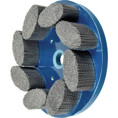 PFERD - Disc Brushes; Outside Diameter (Inch): 8 ; Grit: 120 ; Abrasive Material: Silicon Carbide ; Brush Type: Crimped ; Connector Type: Arbor ; Arbor Hole Size (Inch): 7/8 - Exact Industrial Supply