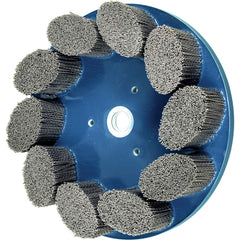 PFERD - Disc Brushes; Outside Diameter (Inch): 10 ; Grit: 80 ; Abrasive Material: Silicon Carbide ; Brush Type: Crimped ; Connector Type: Arbor ; Arbor Hole Size (Inch): 7/8 - Exact Industrial Supply