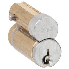 Schlage - Cylinders; Type: Removeable Core ; Keying: C234 Keyway ; Number of Pins: 6 ; Material: Brass ; Finish/Coating: Satin Chrome - Exact Industrial Supply