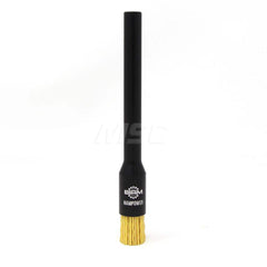 End Brushes: 1/2″ Dia, 0.04″ Wire Dia, Ceramic & Nylon, Crimped Wire 5/8″ Trim Length, 3/8″ Shank Dia, 10,000 Max RPM