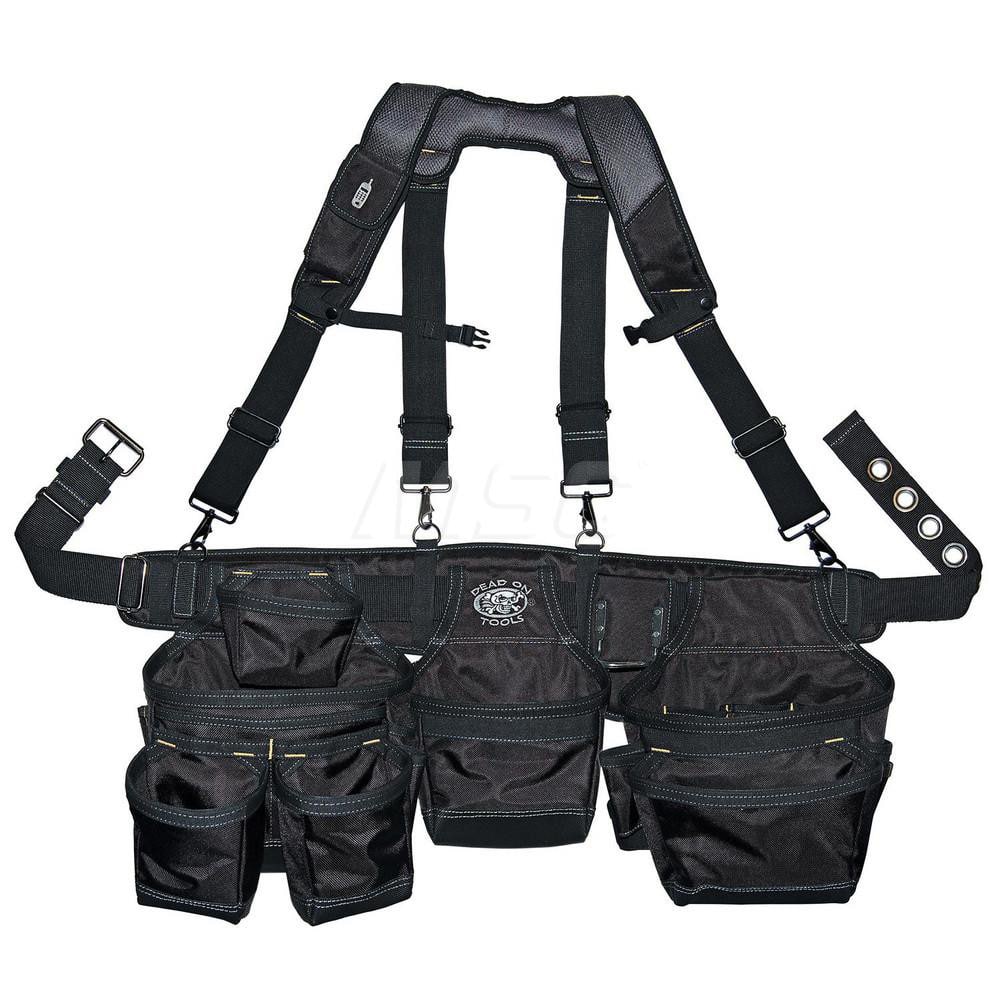 Tool Aprons & Tool Belts; Tool Type: Belts & Suspenders; Minimum Waist Size: 30; Maximum Waist Size: 52; Material: Polyester; Number of Pockets: 19.000; Color: Black; Minimum Order Quantity: Polyester; Tool Style: Belts & Suspenders; Minimum Waist Size: 3