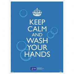 NMC - "COVID-19 - Keep Calm And Wash Your Hands", 18" Wide x 24" High, Paper Safety Sign - Caliber Tooling