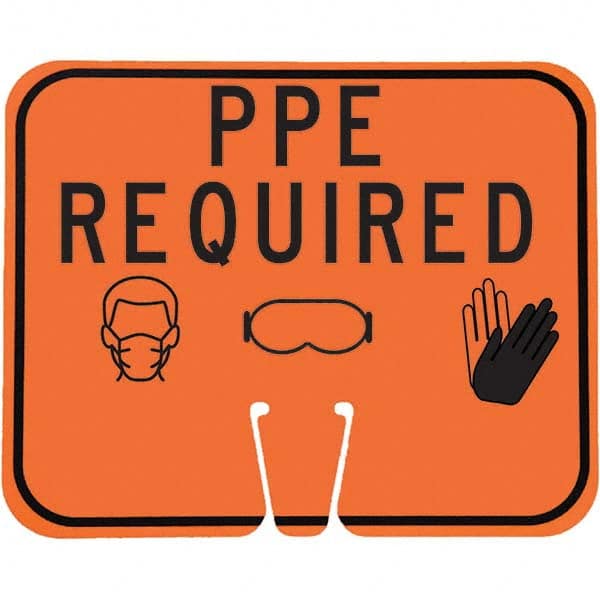 PRO-SAFE - "Notice - PPE Required", 12-1/2" Wide x 10-1/2" High, ABS Safety Sign - Caliber Tooling