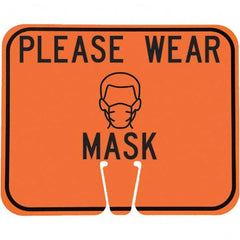 PRO-SAFE - "Notice - Please Wear A Mask", 12-1/2" Wide x 10-1/2" High, ABS Safety Sign - Caliber Tooling