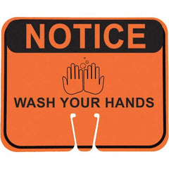 PRO-SAFE - "Notice Wash Your Hands", 12-1/2" Wide x 10-1/2" High, ABS Safety Sign - Caliber Tooling