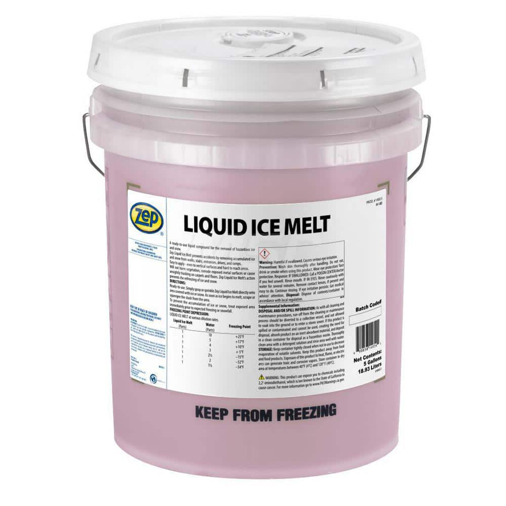 Ice & Snow Melter & De-Icer: Ethylene Glycol & Triethanalamine Liquid, 5 lb Pail -2 ° F