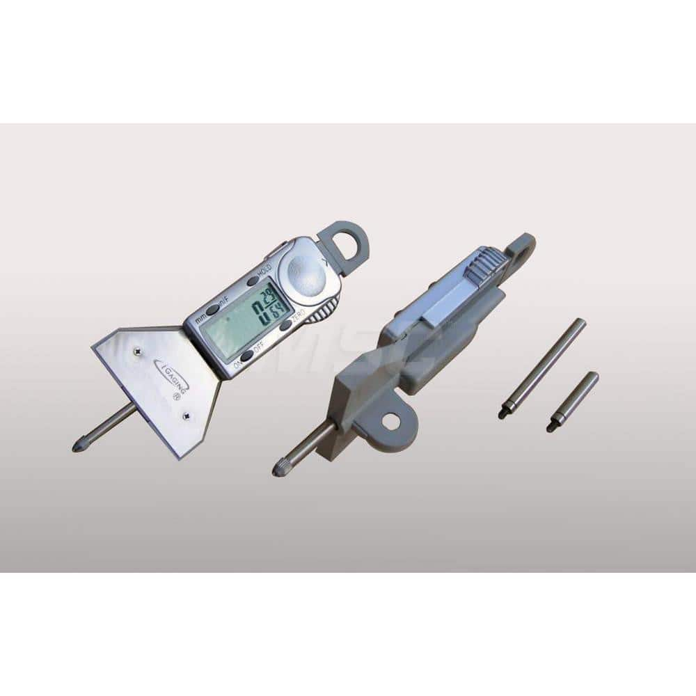 Electronic Depth Gages; Minimum Measurement (mm): 0; Maximum Measurement (Decimal Inch): 4; Maximum Measurement (mm): 100; Resolution (mm): 0.01; Resolution (Decimal Inch): 0.0005; Base Length (mm): 2.0000; Base Length (Inch): 2.0000; Accuracy (Decimal In