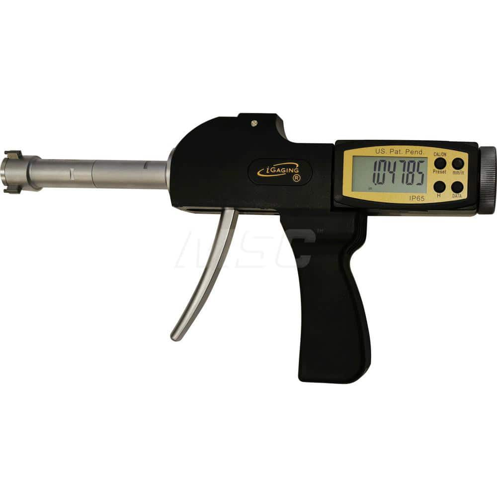 Electronic Inside Micrometer: 0.35 to 0.425″ Range, IP54 0.00005″ Resolution, 0.00015″ Accuracy, Micro USB Output