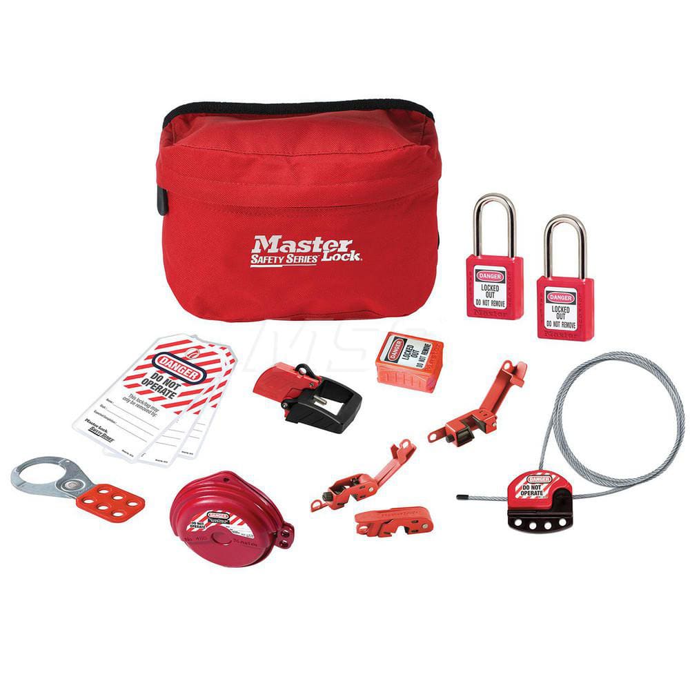 Portable Lockout Kits; Type: Electrical & Valve Lockout Kit; Container Type: Pouch; Number of Padlocks Included: 2; Key Type: Keyed Alike