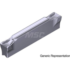 Grooving Insert: GCM2002GG AC5025S, Solid Carbide Absotech Finish, Neutral, 2 mm Cutting Width, 20 mm Max Depth, Series GND