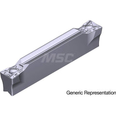 Grooving Insert: GCM5004ML AC5025S, Solid Carbide Absotech Finish, Neutral, 5 mm Cutting Width, 25 mm Max Depth, Series GND