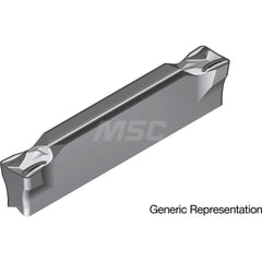 Grooving Insert: GCM5004MG AC8025P, Solid Carbide Absotech Finish, Neutral, 5 mm Cutting Width, 25 mm Max Depth, Series GND