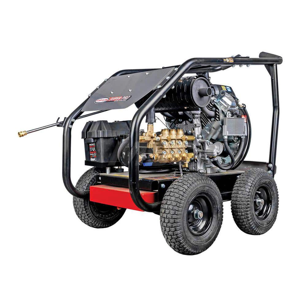 Pressure Washer: 4,000 psi, 6 GPM, Gas, Cold Water Triplex Plunger Pump, 50' Hose