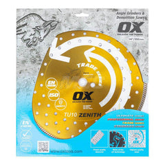 Wet & Dry Cut Saw Blade: 14″ Dia, 1″ Arbor Hole Use on Universal Hard, Standard Arbor