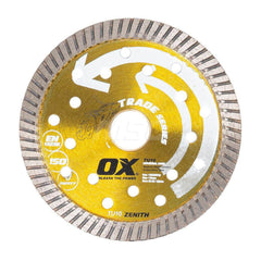 Wet & Dry Cut Saw Blade: 4-1/2″ Dia, 5/8 & 7/8″ Arbor Hole Use on Universal Hard, Standard Arbor