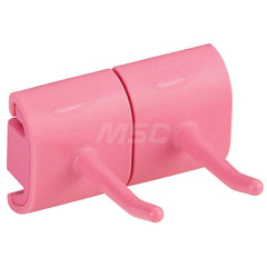 Mop & Broom Wall Hooks; Type: Wall Bracket; Number Of Holders: 2.000; Maximum Load Capacity: 13.20; Material: Polypropylene; Polyamide; Color: Pink; Width (Inch): 3.07