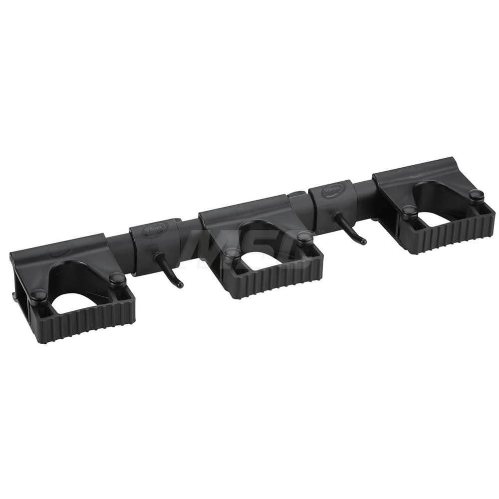 Mop & Broom Wall Hooks; Type: Wall Bracket; Number Of Holders: 5.000; Maximum Load Capacity: 6.61; Material: Polypropylene; TPE Rubber; Polyamide; Color: Black; Width (Inch): 3.43