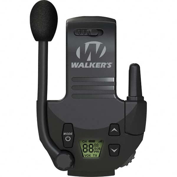 Walkers - Hearing Protection/Communication Type: Earmuff Walkie Talkie Attachment Cup Color: Black - Caliber Tooling