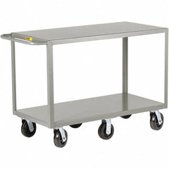 Little Giant - 3,600 Lb Capacity, 30" Wide x 48" Long x 36" High Cart - 2 Shelf, Steel, Phenolic Casters - Caliber Tooling